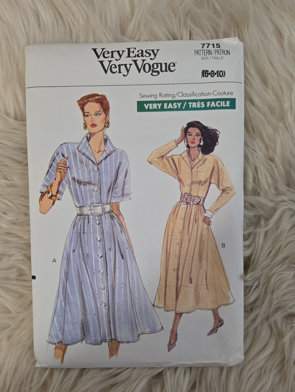 Vogue Vintage Very Easy Dress Sewing Pattern 7715